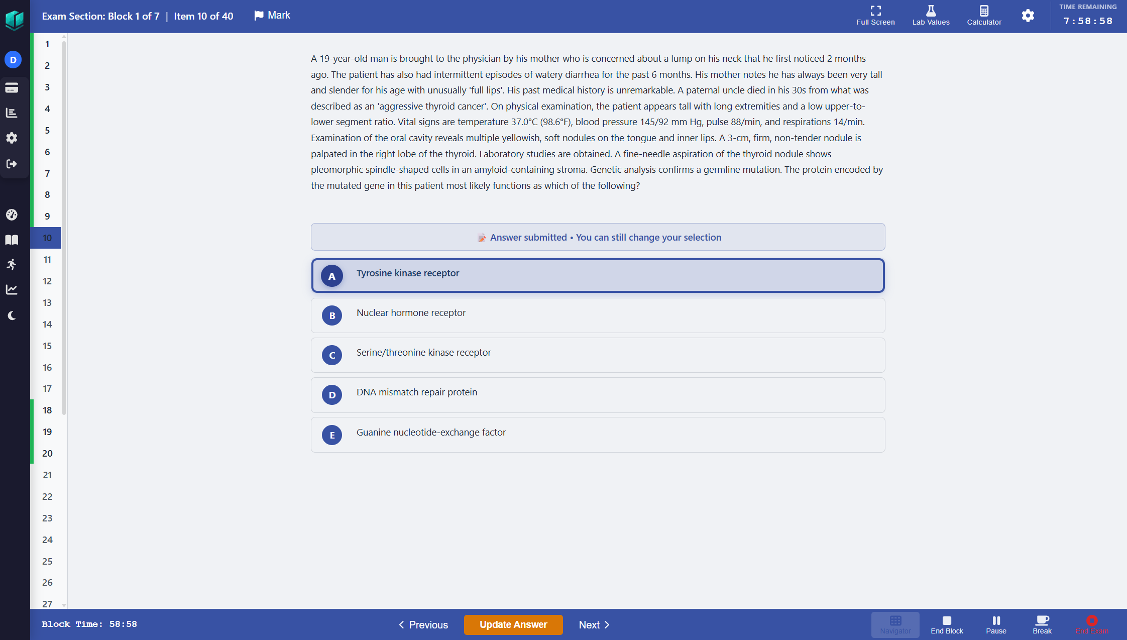 Exam Simulation - Light Mode